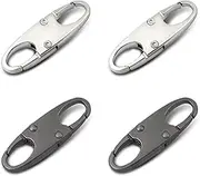4PCS Zipper Clips Anti Theft - Double Opening Small S Carabiner Clip, Zipper Locks Anti Theft, Holding The Zipper Closed for Backpacks/Keychain/Luggage, Zipper Pull Replacement