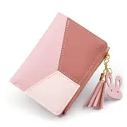 Geometric Women Cute Pink Wallets Pocket Purse Card Holder Patchwork Wallet Lady Female Fashion Short Coin Burse Money Bag