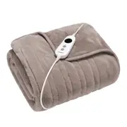 Dreamaker Faux Mink Electric Heated Throw Blanket [120x160cm] (Mocha)