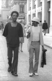 Sam Rivers jazz saxophonist Cecil Taylor jazz pianist strolling on- Old Photo