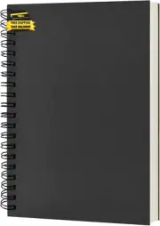 Blank Spiral Notebook, 1-Pack, Soft Cover, Sketch Book, 100 Pages / 50 Sheets, 7