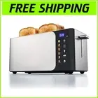 Efficient 1300W 4-Slice Toaster with Wide Slots and Touchscreen Interface