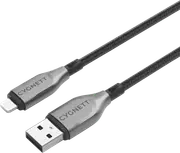 Cygnett USB 2.0 Armoured braided USB A Lightning 1m Black