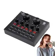 Live Broadcast Sound Card - Wireless Audio Mixer for Streaming, Audio Interface with Sound Effects and Ambient Sound | Soundboard for Podcasting, , Live Recording, Compact Streaming Equipment