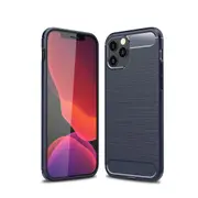 MCC Slim iPhone 12 Pro Max Shockproof Soft Carbon Case Cover Apple Skin [Dark Blue]