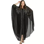 African Hooded Kaftan Oversize Women Long Dress Loose Robe Dashiki Party Gown
