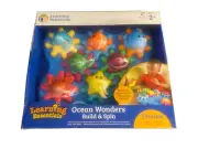 Learning Resources Ocean Wonders Build & Spin Gears Toy & Building Set 17 Pie...