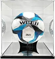 Soccer Ball Display Case Full Size,Acrylic Display Case for Soccer Ball Collectibles,Clear Storage for Soccer Ball Volleyball Collectible Sports Memorabilia Case (10x10x10.2inch)