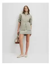 [Country Road] Organically Grown Linen Shirt in Army