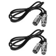2PK Boya XLR-C3 XLR Male to Female XLR Microphone Cable Connector Cord 3m Black