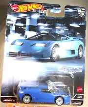 2022 Hot Wheels Premium Exotic Envy 4/5 '94 BUGATTI EB110 Blue w/Real Riders
