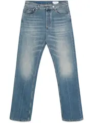 [Alexander Mcqueen] Alexander Mcqueen-Jeans A Gamba Dritta Con Targhetta Skull-Uomo 48