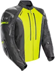 Atomic Men's 5.0 Textile Motorcycle Jacket (Hi-Viz, Large) Black | Hi-Viz Large
