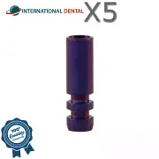 5 Dental Lab Fixture Titanium Analog Compatible With Straumann BLX 3.5 RB