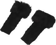 [TINEASUR] Wool Sleeves Winter Arm Warmers Winter Hand Mittens Wrist Short Cuff Arm Warmers Women Knitted Wrist Warmers Warm Gloves Winter Coats Coat Detachable Dark Grey Acrylic