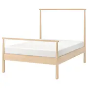 GJÖRA bed frame, birch/Lönset, Full/Double