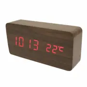 TODO Digital Clock Red LED 3 Alarm + Temperature Display - Brown