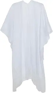 [Generic] Scarf with Armholes Cape Women's Solid Color Summer Transparent Thin Shawl Piano Shawl