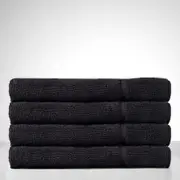 Royal Splendour Bath Mat - Black, Combed Cotton