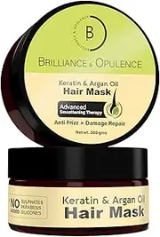 Keratin & Argan Oil Hair Mask | Damage Repair & Anti Frizz | No Sulphates, Paraben & Silicones | 200 gms