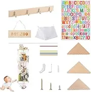 Floating Nursery Bookshelves | Wooden Kids Wall Bookshelf - Handmade Wall Mounted Kids Bookshelf for Home, Children Room, Kitchen, Nursery