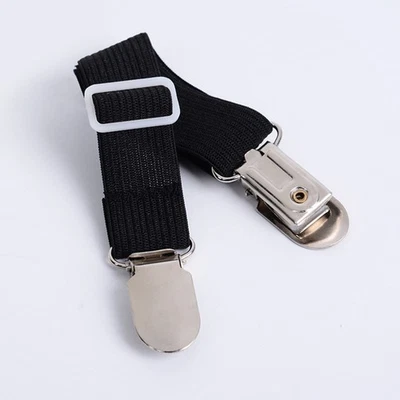4pcs Bed Sheet Adjustable Fasteners Suspenders Gripper Elastic Straps Clips for