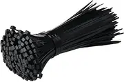 100 Pack Premium Plastic Wire Ties,Tie Straps Self-Locking Nylon Zip Ties,Multi-Purpose Nylon Cable Cord Management for Home,Office,Garden,Workshop,Indoor,Outdoor (Black, 200 x 2.5mm)