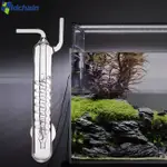 新的 玻璃螺旋氣泡計數器帶吸盤 CO2 擴散器用於水族館魚缸