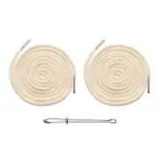 2pcs Drawstring Cords 51" Replacement Drawstring with Threader, Beige