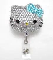 Blinged Kitty Retractable ID Badge Reel / ID Badge Holder / AZblinger