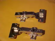 Set of 2 105 Degree Soft Closing European Full Overlay Concealed Hinges Nickel