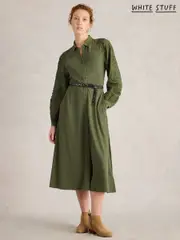White Stuff Green Rua Embroidered Dress (F56475) | $173