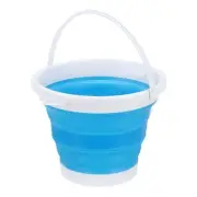 10L/2.6Gallon Collapsible Bucket Foldable Bucket Plastic Round Tub Blue
