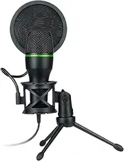 Microphone for PC - Desktop USB Microphone - Smart Noise-Canceling Electronic Accessory for Voice Call Remote Video Conferencing Game Voice Recording
