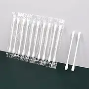 Individually Wrapped Cotton Swabs, Cotton Stick, Travel Individually Wrapped Double Tipped Cotton Swabs for Ear,Makeup,Clean (1000 Count（Round-Sprial）)