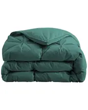 Unikome 233 Thread Count Pintuck Pleat All Season White Goose Feather Down Comforter