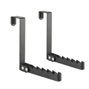 2 Pack Clothes Drying Rack, All Metal Over The Door Hooks, Thickness Adjustab...