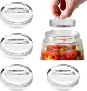 4 Pack Fermentation Stone Glass Weights Pickle Pebble with Easy Grip Handle for