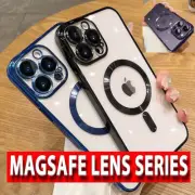 For Apple iPhone 15 14 13 12 11 Pro Max Case Mag Safe Magnetic Camera Lens Cover