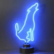 Howling Wolf Neon Sculpture - Southwest - Lonely - Glass Tubes - Lamp - Sign