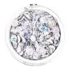 White Bottlecap Flowers Picket Fence Studios Sequin Mix