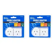2PK The Brute Power Co Flat Right Double Plug Surge Protector Socket Adaptor