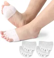 Sztxj 2 Pairs Gel Toe Separator Metatarsal Gel Toe Straightener Overlapping Bunion Corrector Hallux Valgus Forefoot Pain Relief.