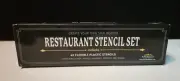Restaurant Stencil Set Includes 40 Flexible Plastic Stencils - NEW in Box
