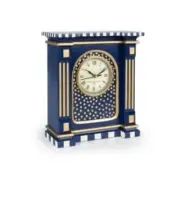Mackenzie Childs Royal Check Mantel Clock New