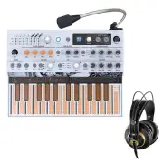 Arturia MicroFreak Vocoder nalog/Digital Synthesizer, White w/ Pro Headphones
