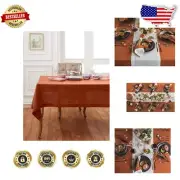 Handcrafted Cinnamon Linen Dining Tablecloth in 90"L x 60"W - Timeless Charm