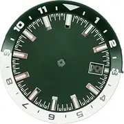 36.5MM Steel C3 Green Luminous Watch Dial Automatic Movement Accessories for Seiko NH35 NH35A
