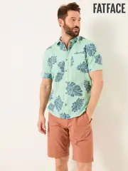 FatFace Green Banana Leaf Short Sleeve Shirt (AV1697) | $102