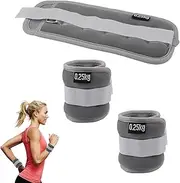 Weight Cuffs Wrist 0.25 kg, Leg Weights for Feet, Secure Fit Hand Weights Cuffs, Foot Weights, Portable Ankle Weights Wrist for Pilates, Exercise, Yoga Dancing